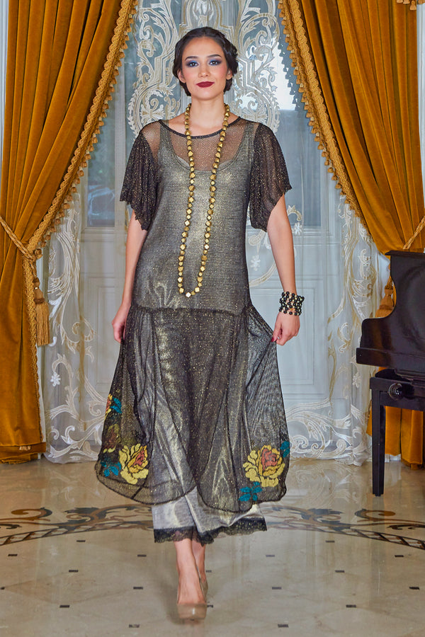 Rochie plasa cu broderie  Liza Panait Liza Panait Online Boutique